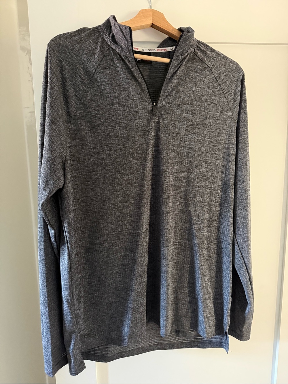 Spyder Men's Heathered Charcoal Quarter-Zip Pullover